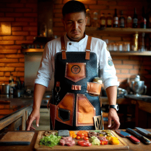 Mandil 100% fabricado en piel