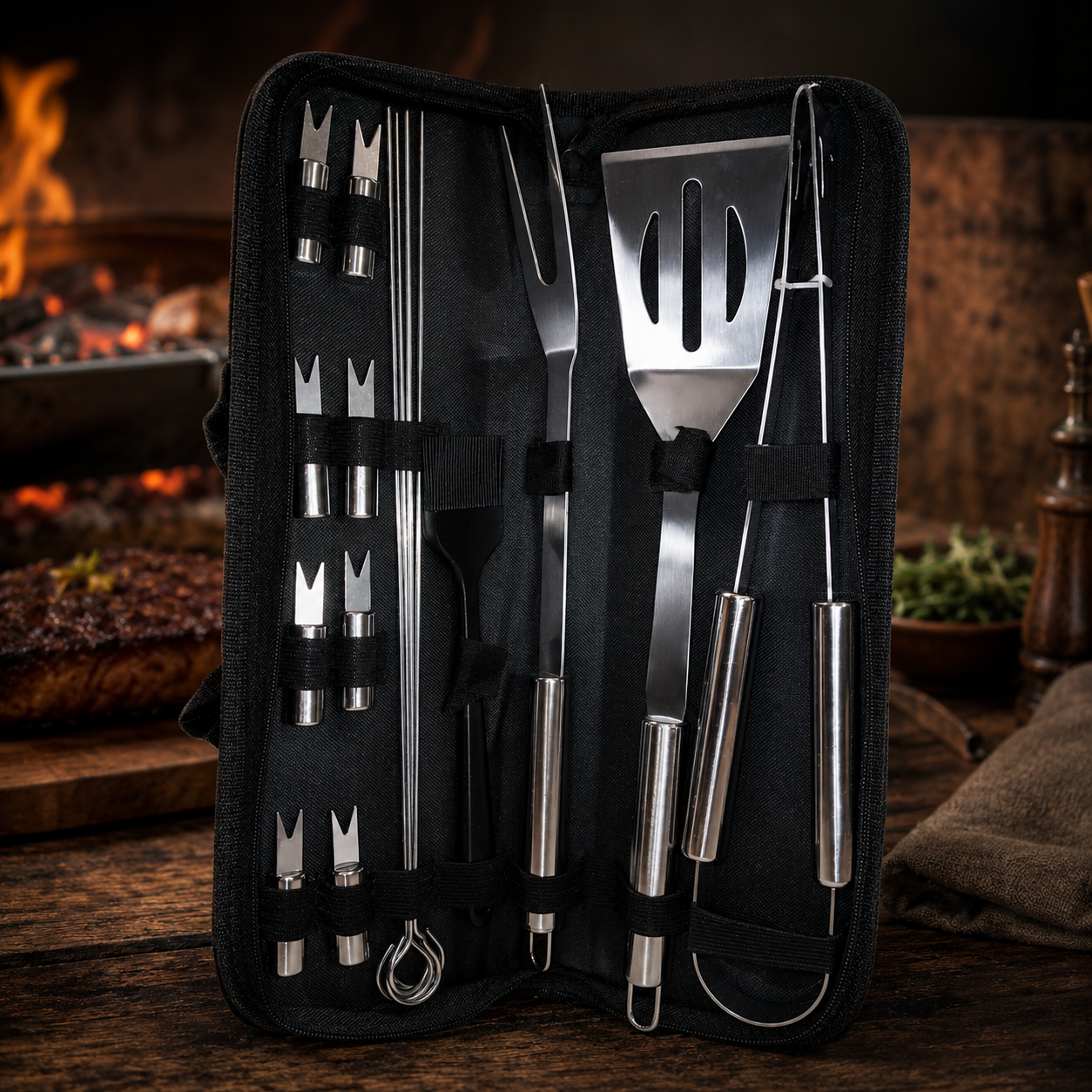 Kit de utensilios para Asado semi-profesional 16 piezas - Imagen 3