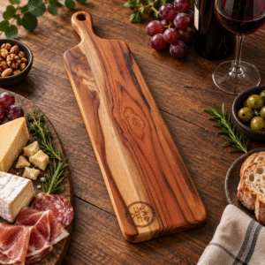 Tabla de Teca para Charcutería y Vino