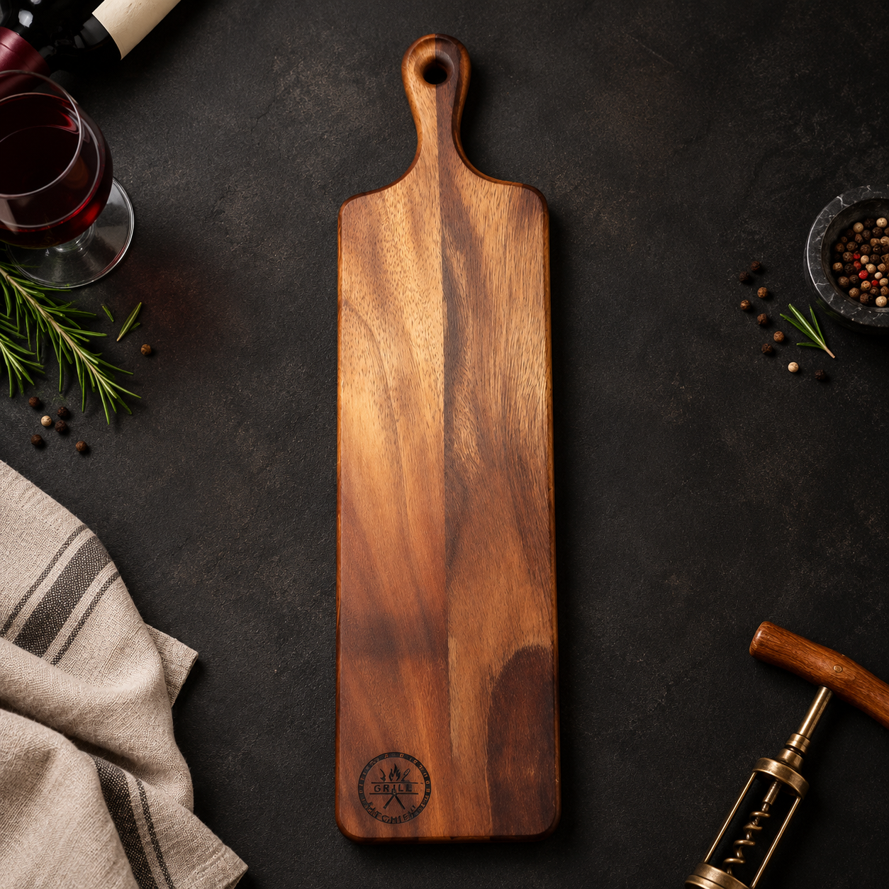 Tabla en madera Parota modelo "Cava"